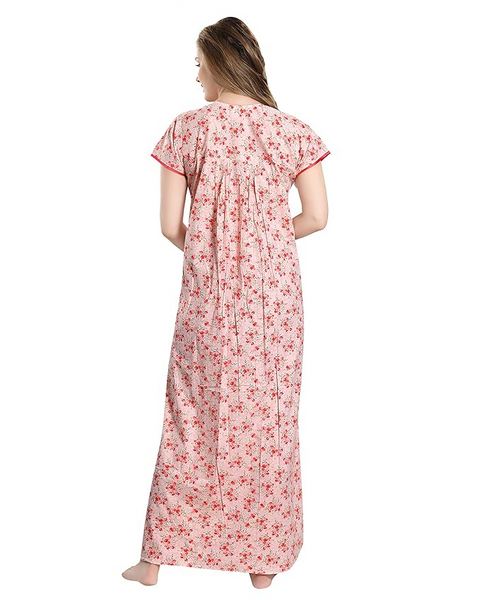 Women's Cotton Printed Feeding Nursing Maternity Nighty