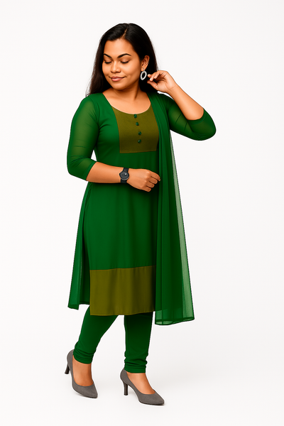 Premium Jacquard Chiffon Kurti Pant Sets