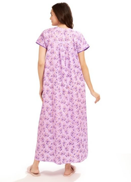 Women's Cotton Printed Feeding Nursing Maternity Nighty