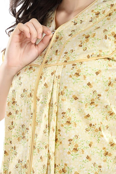 Women's Cotton Printed Feeding Nursing Maternity Nighty